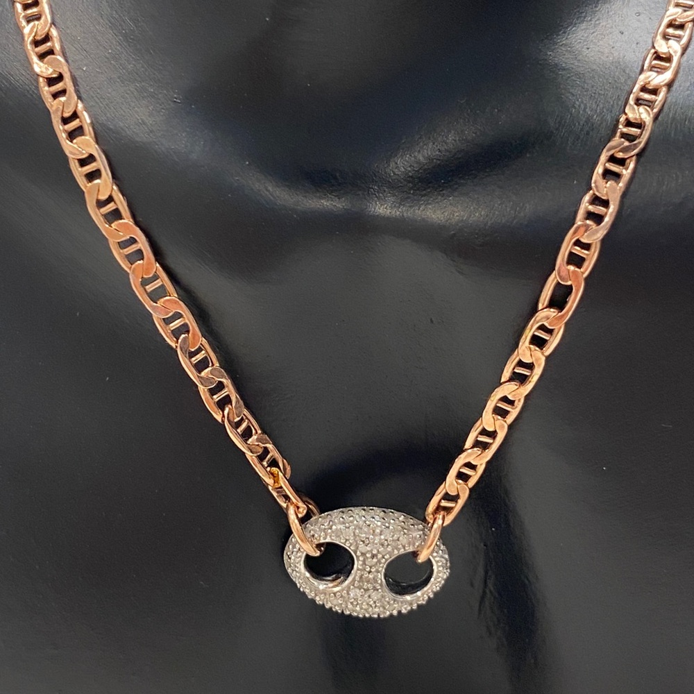 Sterling Silver diamond pendant necklace